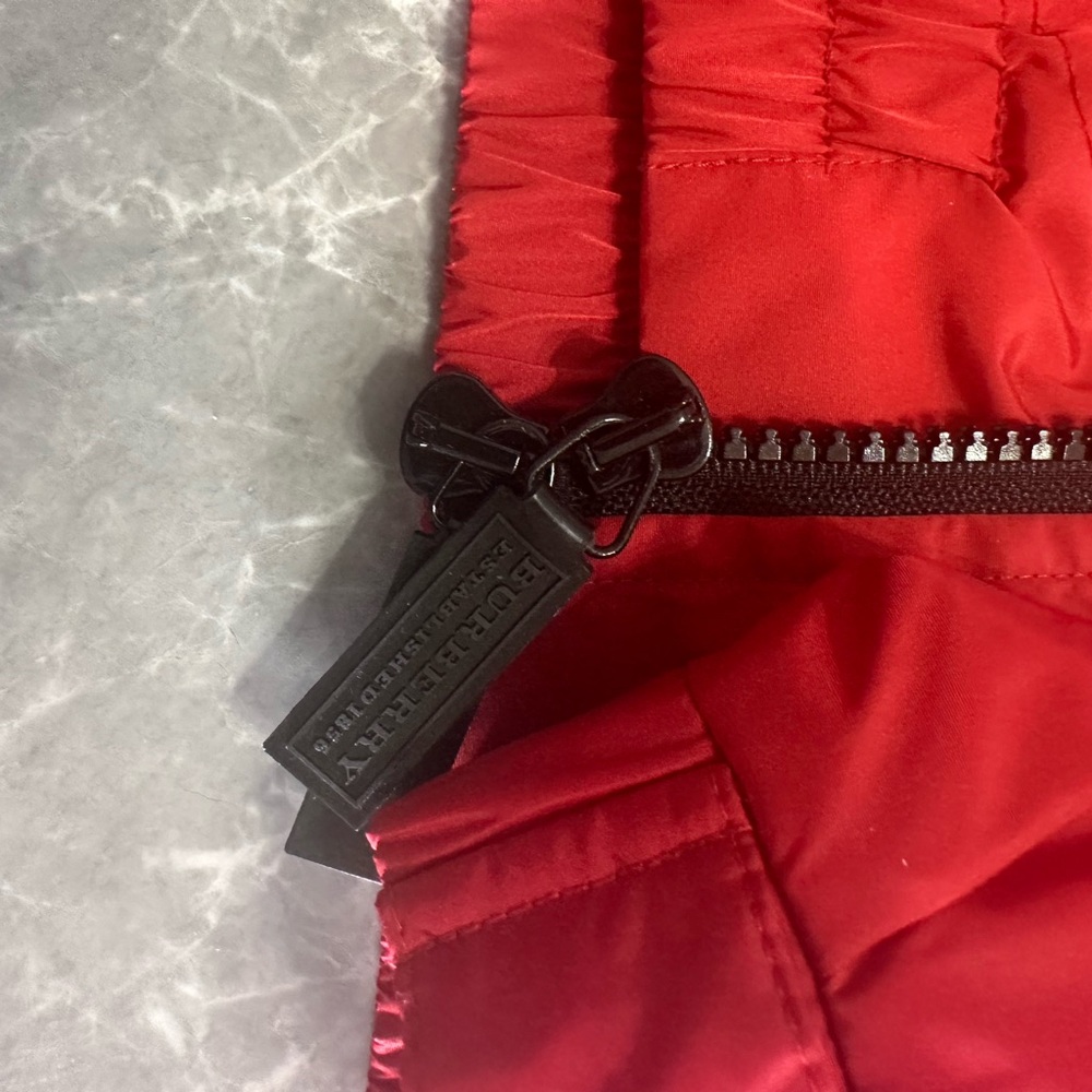 Burberry London Red Modern Lightweight Jacket Excellent Condition Size M $600 - Picture 9 of 10